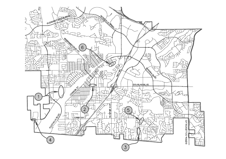 SW drainage project areas map